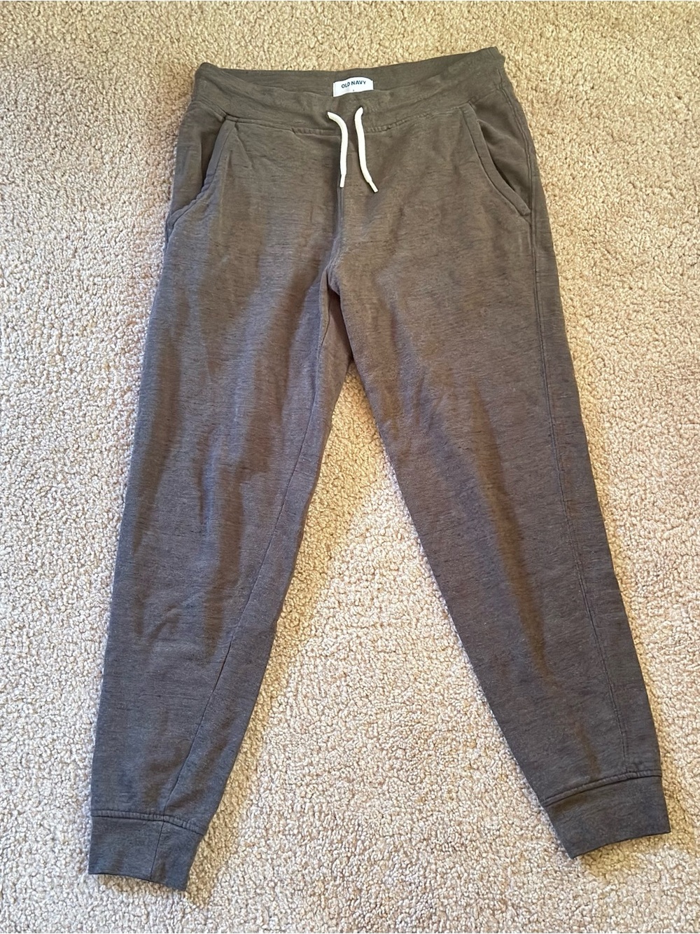 Old Navy Grey/Olive Green Sweatpants with Drawstring Casual Joggers SIZE S